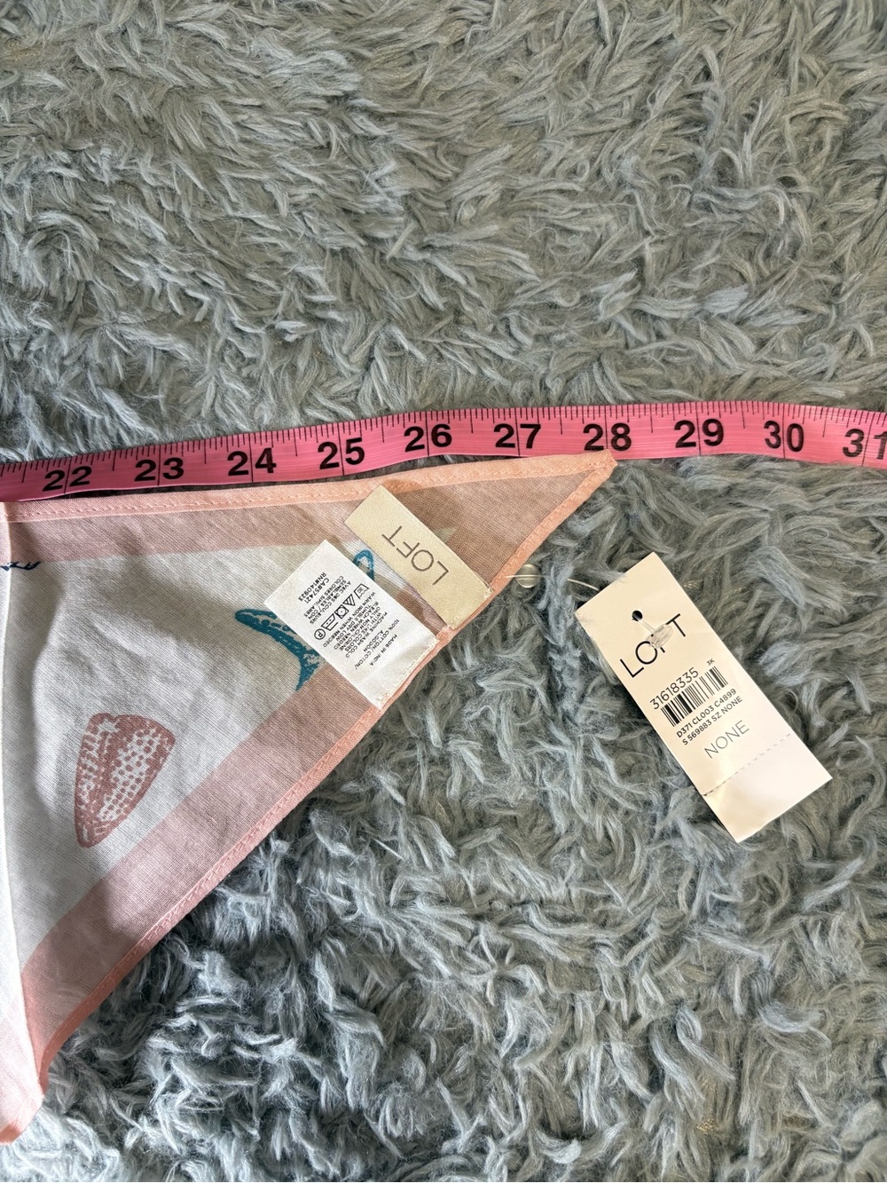 LOFT Pink Shell-Print SScarf - Picture 3 of 4